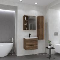 ФОРТА-70 (тум с 2-я ящ.темный дуб+ум.Фостер-70+Шкаф-зеркало"ФОРТА-70 см" универсал.темный)