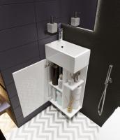 ЛАУРА 40П 1д (тумба с раковиной) белый глянец