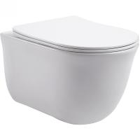 Унитаз подвес AQUATEK КЛАССИК AQ1111-00 тонкое сиденье 525*365*340 