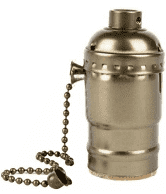 Патрон подвесной E27 -П-deco IN HOME бронза выключатель (6597)