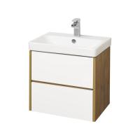 СКАНДИ 70 (тумба1A251801SDZ90Белый / ДУБ РУСТИКАЛЬНЫЙ+1WH501628 раковина Адриана70)