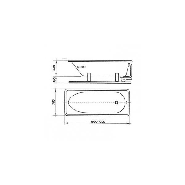 Ванна  ст. 160*70  АНТИКА+ножки АКЦИЯ толщина 1,8мм