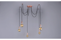 Светильник Лофт РС20811 CU+BK/5P