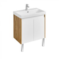 СКАНДИ 70 Doors (тумба1A278901SDB20 +рак.1WH501628 Адриана70)  Белый глянец / Дуб Верона