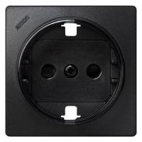 Симон 73041-62 Накладка розетки 2к+з Графит РАСПРОДАЖА