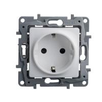 Легранд 672221 Розетка с заземл. без штор. Белая