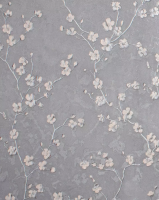 588389/Обои/Accento/Garden/цветы корал на какао фоне к 588399/Комп. винил на флиз.1,06*10,05м