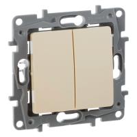 Легранд 672302 Выключатель 2-кл. Сл.кость