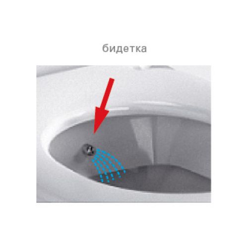 Унитаз подвесн. VITRA 5785B003-0850 Zentrum с бидеткой+94-003-009 Zentrum Сиденье (взам.801-003-009)