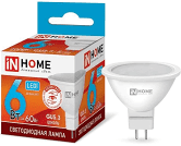 Лампа LED-JCDR-VC 6Вт 230В GU5.3 4000К 480Лм IN HOME (0372)