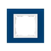 Симон 82617-64 Рамка 1-пост. синий-белый стеклоРАСПРОДАЖА