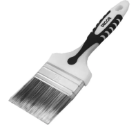 Кисть плоская Decor Black White PREMIUM серебристая щетина, 2К ручка, 35 мм / 860-035