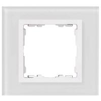 Симон 82617-60 рамка 1-пост Бел.стекло РАСПРОДАЖА