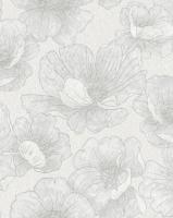105001Е Обои Solo Fluid Цветы белые на белом фоне Компактный винил на флизелине 1,06*10 РАСПРОДАЖА