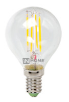 АСД Лампа светодиод. LED-ШАР-deko 5Вт 230B E14 3000K прозр (7687)