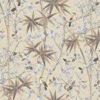 32101E Обои/Solo/Birds/Св.персик. птицы с голуб.цветами на крем. фоне Комп винил на флизе 1,06*10,05