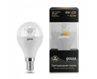 Лампа Gauss LED 6W E14 2700K  105201106-D диммируемая распродажа