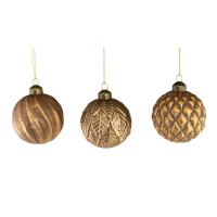 Украшение подвесное Шар (стекло), D8см, золотой 982307169