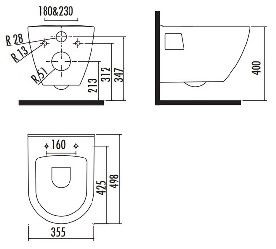 Унитаз подвес CREAVIT DEKOR VERSACI ЗОЛОТО+сид/микролифт TP325.001W+KC3131 ЛУЧШАЯ ЦЕНА