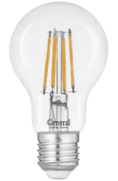 Лампа General ЛОН A60 E27 13W 4500K 4K 60x105 филамент (нитевидная) прозр. 646000
