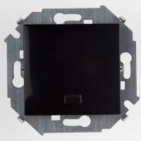 Симон 1591104-032 Выключатель с инд. Черн.глянец РАСПРОДАЖА
