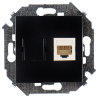 Симон 1591598-032 Розетка RJ45  чёрная РАСПРОДАЖА