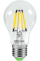 Лампа LED-A60-deco 9Вт 230В Е27 6500К 810Лм прозрачная IN HOME (6107)