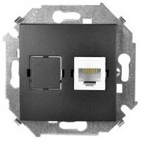 Симон 1591598-038 Розетка комп. RJ45 ГРАФИТ РАСПРОДАЖА