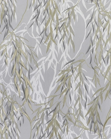 201708E Обои Solo Willow Ива золотисто-беж.на т.сером фоне.Компактный винил на флиз.РАСПРОДАЖА