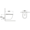 Унитаз подвес AQUATEK КЛАССИК AQ1111-00 тонкое сиденье 525*365*340