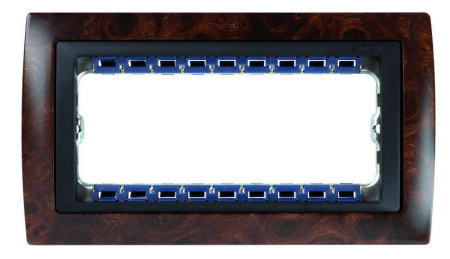 Симон 82854-36 Рамка+суппорт на 5 узк.модулей Ант.Медь+Графит РАСПРОДАЖА