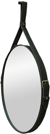 Зеркало Ритц D 650 на ремне из натуральной кожи черного цвета БЕЗ ПОДСВЕТКИ