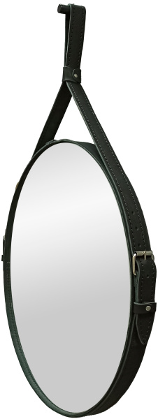 Зеркало Ритц D 650 на ремне из натуральной кожи черного цвета БЕЗ ПОДСВЕТКИ