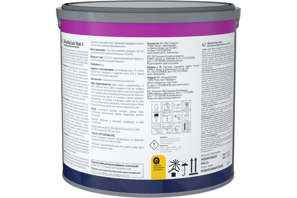 Тиккурила Краска интерьерная Euro Matt 3 А гл/мат,2,7 л