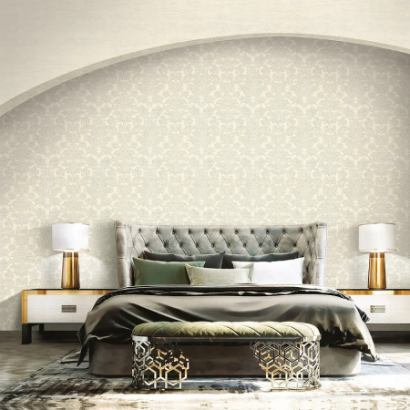 72842/Обои/Solo/Luce/Дамаск серебро к мрамору 72859 РАСПРОДАЖА