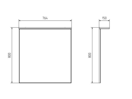 КОСТА 60 (тум+ракФорест60+зеркало)  СВЕТЛЫЙ ОРЕХ