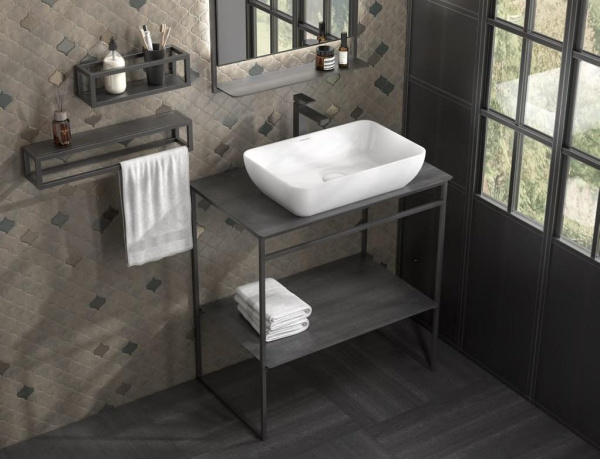 Раковина PLAZA накладная 55, белая глян. PLR.wb.55