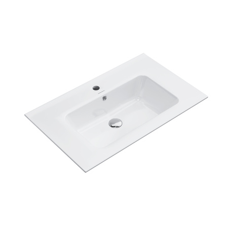 Раковина PIANO подвесная/мебельная 75, белая глянцевая PI.wb.75