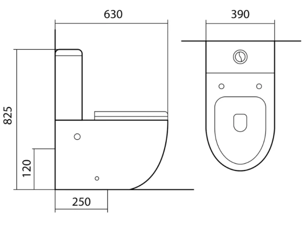 Компакт AQUATEK ЕВРОПА AQ2903-00 630*390*825мм, горизонтальный выпуск, тонкое сиденье/