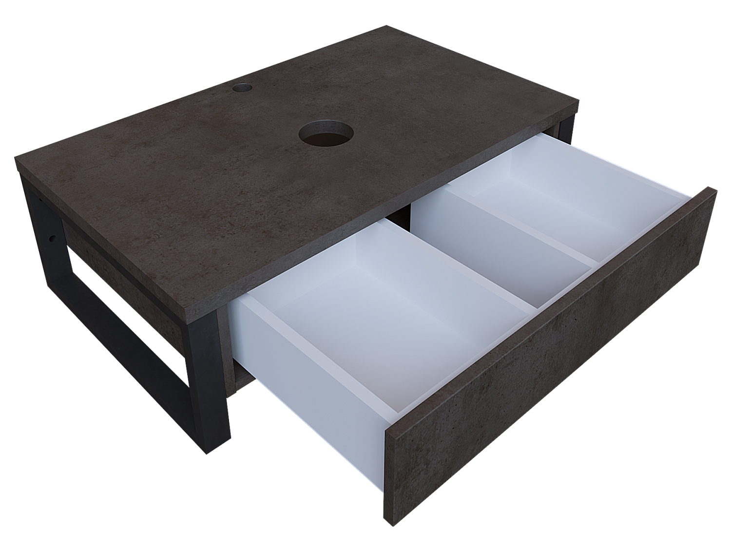 ГРАНЖ ЛОФТ 80П 1в.я (тумба бетон темно-серый)+ ПОДАРОК