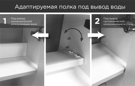 ЛАУРА 40П 1д (тумба с раковиной) белый глянец