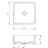 Раковина встраив. CREA на столешницу, 35, SQUARE P-UM-CRE35/1-oc-S