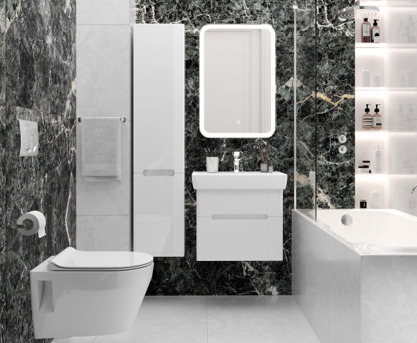 Унитаз подвес LAPARET Accord  керам. c креплением с сиденьем микролифт белый